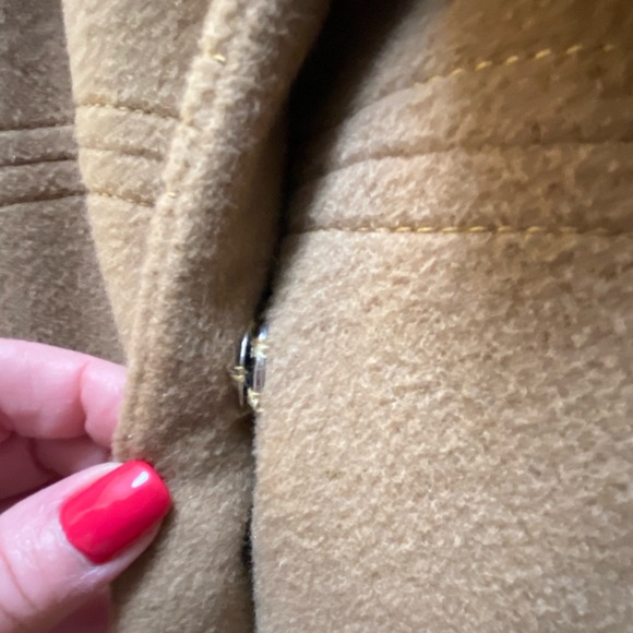 BARNEYS NEW YORK Made In Italy Womens Wool Camel Coat Size 44/10 - Picture 11 of 14